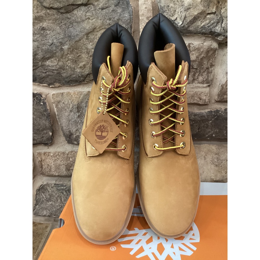 Timberland Classic Mens Size 10.5 6" Waterproof Boots Wheat Nubuck New - Picture 3 of 8